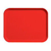 Cambro 1418CL163 14" Red Rectangle Camlite Tray