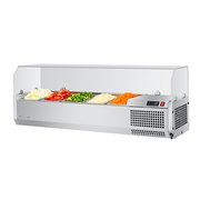 Turbo Air CTST-1200G-N E-Line Countertop Salad Table with clear hood 47-1/4"