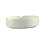 CAC China GAD-AT 4.5" Dia. x 1" H Bone White Porcelain Round Garden State Ashtray (6 Dozen Per Case)