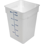 Carlisle 11966PE02 22 Qt. White with Blue Print Polyethylene Squares Food Storage Container