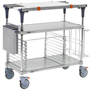 Metro MSQ1830-FGFG-PK2 PrepMate qwikSet MultiStation with Accessory Pack and Galvanized Shelving 32" x 19 3/8" x 39 1/8"