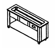 Piper Products 3-CISL 36" x 72" x 19" Stainless Steel Iced Cooled Elite Elite 500 Slimline Cold Food Unit