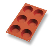 Matfer Bourgeat 257930 Gastroflex TaTin Mold 6 Per Sheet 3" Dia. x 1"H TaTins Food Grade Silicone