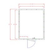 American Panel 10X12F-O 116" W x 90" H Outdoor Acrylume With Floor Walk-In Freezer