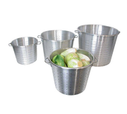 Town 38017/DZ 87 Qt. Aluminum Vegetable Colander - 1 Dozen