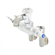 T&S Brass B-0669-02 Service Sink Faucet wall mount adjustable center vacuum breaker pail hook integral stop