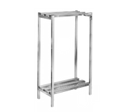 Channel DR2448-2 Lifetime Tough Dunnage Shelving Unit 48"W 2500 Lbs. Capacity Welded Aluminum Construction