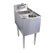 Glastender C-MTS-14 Stainless Steel Top Front Ends & Legs CHOICE Underbar Mixology Unit 14" x 24"