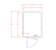 American Panel 6X8C-I 70" W x 87.75" H Indoor Acrylume Floorless Walk-In Cooler