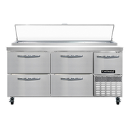 Continental Refrigerator PA68N-D 68" W Two-Section One Door One Door Pizza Prep Table