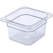 Carlisle 3068407 1.7 Qt. 1/6 Size PolyCarbonate Clear Storplus Food Pan