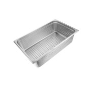 CAC China SSPF-25-6P Full Size 6" Deep 25 Ga. Stainless Steel Perforated Steam Pan (12 Each Per Case)