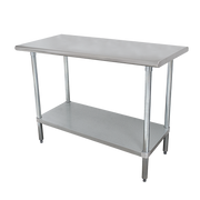 Advance Tabco SLAG-306-X 72"W x 30"D Stainless Steel Top Galvanized Adjustable Undershelf Work Table