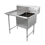 John Boos 1B18244-1D24L 46" 16-Gauge One Compartment Stainless Steel B Series Sink With Left-Hand Drainboard