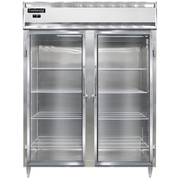 Continental Refrigerator DL2FE-SS-GD 57" W Two-Section Glass Door Reach-In Designer Line Wide Freezer - 115 Volts