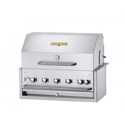 Crown Verity IBI36-LP Infinite Series Liquid Propane 36" Built-In Outdoor Charbroiler with 5 Burners - 74,500 BTU