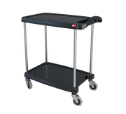 Metro BC1627-24BL 31.5" W x 18.31" D x 35.5" H Black Plastic Shelf myCart Series Utility Cart