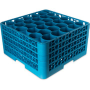 Carlisle RW30-214 30 Rounded Compartments Polypropylene Blue OptiClean NeWave Dishwasher Glass Rack