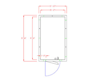 American Panel 6X10F-O 70" W x 90" H Outdoor Acrylume With Floor Walk-In Freezer