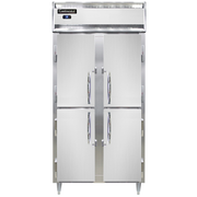 Continental Refrigerator DL2RSES-SA-HD 36.25" W Two-Section Stainless Steel Door Reach-In Designer Slim Line Refrigerator