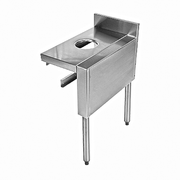 Glastender C-DW-15R Stainless Steel CHOICE Underbar Dry Waste Chute - 15"W x 24"D