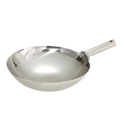 Winco WOK-14W 14" Dia. Round Stainless Steel Chinese Wok