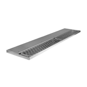 Glastender DR-48L 48"W Stainless Steel Underbar Mount Drink Rail