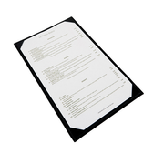 Winco LMS-814BK Black Menu Cover