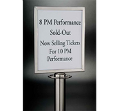 American Metalcraft RSSIGNLSPC Barrier System Sign 8.5 x 11"