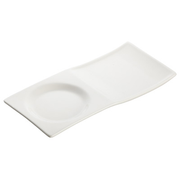 Winco WDP012-101 Porcelain Bright White Rectangular Tray (36 Each Per Case)