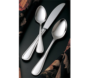 Bon Chef SBS303 7.18" 18/0 Stainless Steel Tuscany Soup and Dessert Spoon