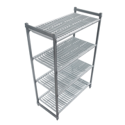 Cambro CBU243672V4580 Camshelving Basics Plus Starter Unit 24"W x 36"L 4-Tier Brushed Graphite