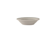 Tuxton TGB-011 4-3/4" 4-1/2 Oz. Ceramic American White/Eggshell With Green Band Round Fruit Dish (3 Dozen Per Case)