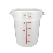 Winco PPRC-22W 22 Qt. White Round Polypropylene Storage Container