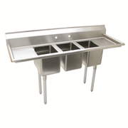 Advance Tabco K7-CS-21-EC-X 58" W 18 Gauge Stainless Steel Base Special Value Convenience Store Sink