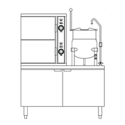 Crown ECX-10-6-10 5 Pan Electric Convection Steamer/Kettle - 208V