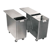 Baxter INGBIN-1CMPT3 120 Lbs. Stainless Steel Mobile Sliding Ingredient 1 Bin