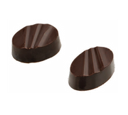 Matfer Bourgeat 380158 Chocolate Mold Ribbed Ovals 1.13"L x .75" W x .5" H Polycarbonate