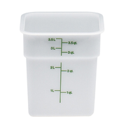 Cambro 4SFSP148 4 qt White Square CamSquare Food Container