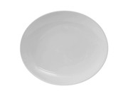 Tuxton VPH-104 Porcelain Porcelain White Oval Platter (2 Dozen Per Case)