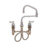 Fisher 47910 14" Swing Spout Brass Deck Mount Widespread Faucet