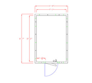 American Panel 8X12C-I 93" W x 87.75" H Indoor Acrylume Floorless Walk-In Cooler