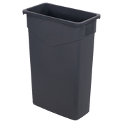 Carlisle 34202323 23 Gallon Rectangular Polyethylene Gray Trimline Waste Container