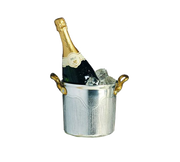 Bon Chef 4036 3.5 Qt. Aluminum Champagne and Ice Bucket