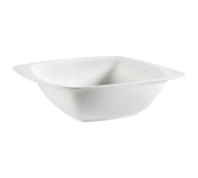 CAC China WH-B8 20 Oz. Bone White Porcelain Square White Pearl Bowl (2 Dozen Per Case)