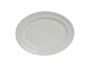 Tuxton CWH-096 Ceramic White Oval Platter (2 Dozen Per Case)