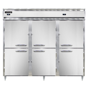 Continental Refrigerator DL3RRFE-SA-HD 85.5" W Three-Section Solid Door Reach-In Designer Line Refrigerator/Freezer