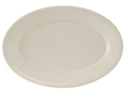Tuxton TRE-942 Ceramic American White/Eggshell Oval / Oblong Platter (6 Each Per Case)