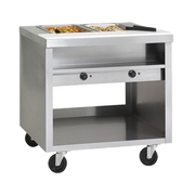 Delfield EHEI36C-E 2 Pan Electric E-Chef Hot Food Table Open Shelf Base