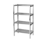 Channel DR2454-4 Lifetime Tough Dunnage Shelving Unit 54"W 2500 Lbs. Capacity Welded Aluminum Construction